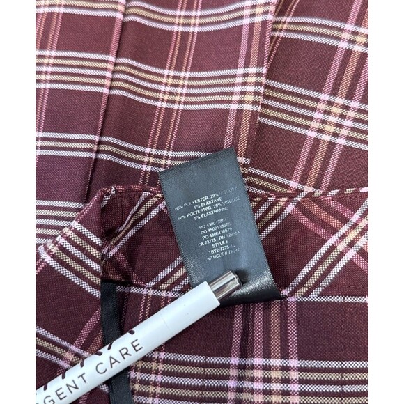 Aritzia Sunday Best Womens Skirt Red Mini Box Pleat Plaid Academia Grunge Size 2 - Picture 9 of 10